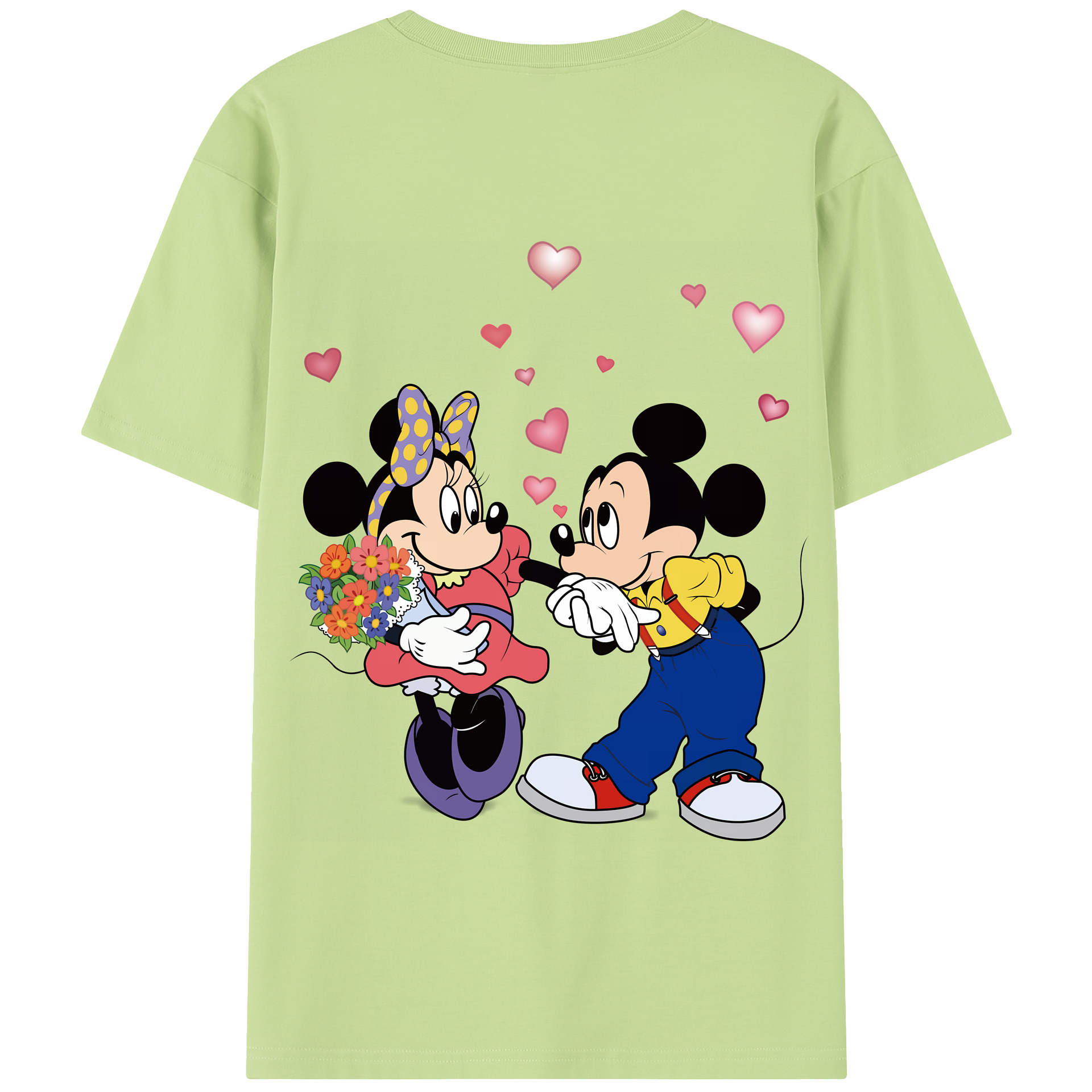（画像用） ミッキーマウス Mickey Mouse 綿100％半袖Tシャツ（背面プリント）